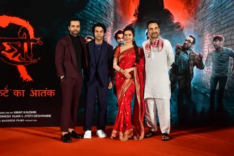 Pankaj Tripathi, Shraddha Kapoor, Rajkummar Rao and Abhishek Banerjee snapped at the Trailer launch of Stree 2