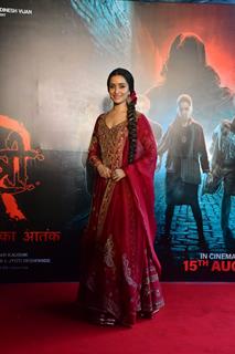 Shraddha Kapoor snapped at the song launch of 'Aaj Ki Raat' from Stree 2