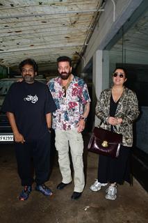 Sanjay Dutt, Charmy Kaur and Puri Jagannadh snapped at Juhu