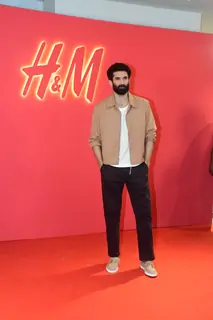 Aditya Roy Kapur snapped at H&M store launch in Bandra, Mumbai
