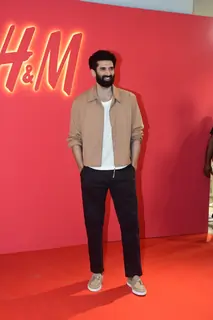 Aditya Roy Kapur snapped at H&M store launch in Bandra, Mumbai