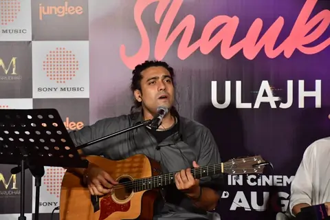 Jubin Nautiyal snapped at the Shaukan song launch from Ulajh