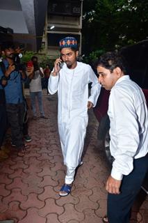 MC Stan  snapped at Farah Khan's Residence