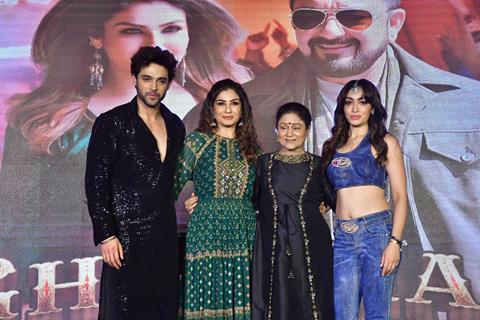 Raveena Tandon, Parth Samthaan, Khushali Kumar and Aruna Irani attend the song launch of Ghudchadi