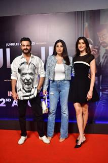 Sanjay Kapoor, Shanaya Kapoor and Maheep Kapoor attend the screening of Ulajh