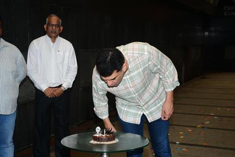 Siddharth Roy Kapur snapped cutting his birthday cake