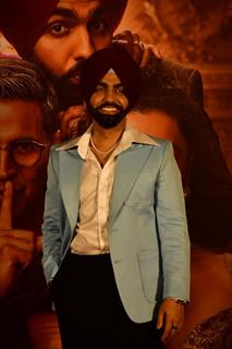 Ammy Virk snapped at the trailer launch of Khel Khel Mein