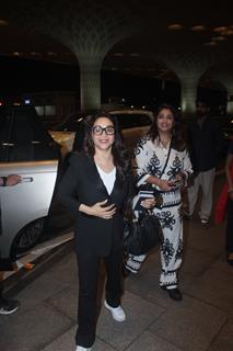 Madhuri Dixit snapped at the Mumbai airport 