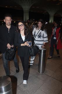 Madhuri Dixit snapped at the Mumbai airport 