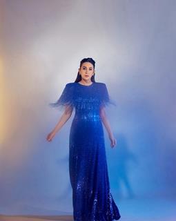 Karisma Kapoor looks mesmerizing in blue sequin gown