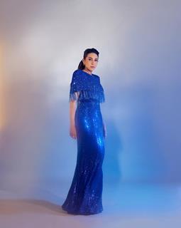 Karisma Kapoor looks mesmerizing in blue sequin gown