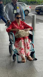 Tanuja Mukerji  snapped at the airport