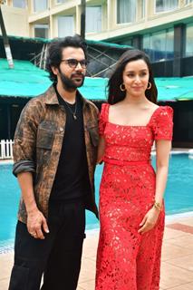 Shraddha Kapoor and Rajkummar Rao snapped promoting their film Stree 2