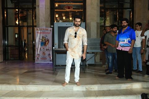 Ram Pothineni snapped at Siddhivinayak Temple