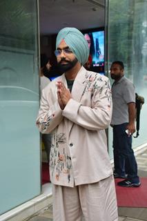 Ammy Virk snapped promoting their upcoming film Khel Khel Mein