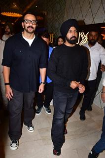 Rohit Shetty and Gippy Grewal snapped at the trailer launch of their upcoming movie Ardaas Sarbat De Bhale Di