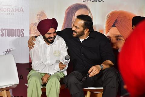 Kanwaljeet Singh and Rohit Shetty snapped at the trailer launch of their upcoming movie Ardaas Sarbat De Bhale Di