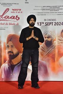 Gippy Grewal snapped at the trailer launch of their upcoming movie Ardaas Sarbat De Bhale Di