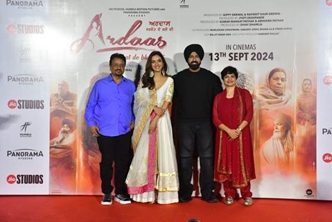 Jasmin Bhasin and Gippy Grewal snapped at the trailer launch of their upcoming movie Ardaas Sarbat De Bhale Di