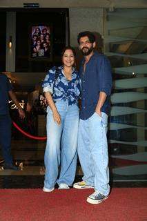 Sonakshi Sinha and Zaheer Iqbal snapped at the screening of Khel Khel Mein