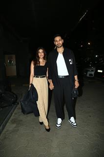 Carla Dennis and Arjun Kanungo snapped at the screening of Khel Khel Mein