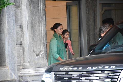 Alia Bhatt and Raha Kapoor  snapped in the city