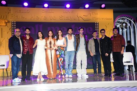 Karan Johar, Ananya Panday, Varun Sood, Niharika Lyra Dutt, Lisa Mishra, Gurfateh Pirzada and Vihaan Samat attended trailer launch of 'call me bae'