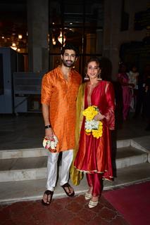 Aashim Gulati and Dhvani Bhanushali visit ISKCON Temple, Juhu 