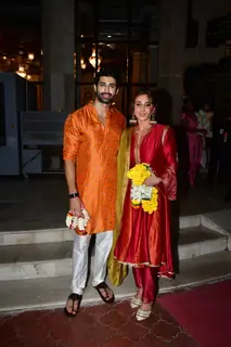 Aashim Gulati and Dhvani Bhanushali visit ISKCON Temple, Juhu 