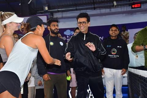 Karan Johar snapped at Monsoon Pickleball Tournament 