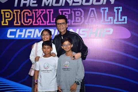 Karan Johar snapped at Monsoon Pickleball Tournament 