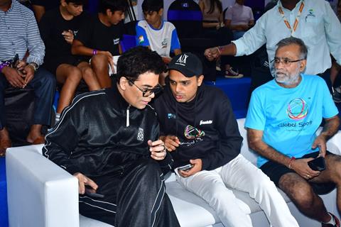 Karan Johar snapped at Monsoon Pickleball Tournament 