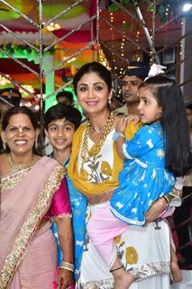 Shilpa Shetty snapped at ISKON temple 