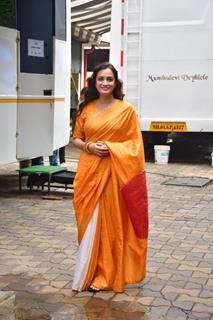 Dia Mirza snapped promoting their upcoming movie IC 814 on sets of Aapkaa Apna Zakir