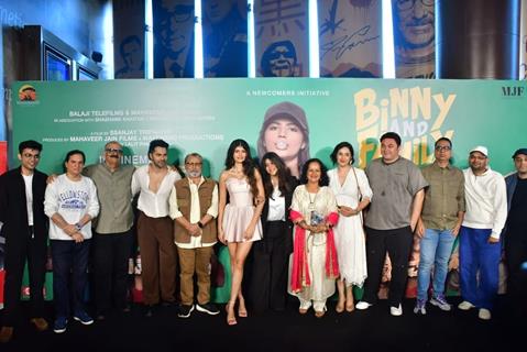 Himani Shivpuri, Pankaj Kapur, Rajesh Kumar, Lalit Pandit, Varun Dhawan, Sanjay Tripathi and Anjini Dhawan  grace the trailer launch of 'Binny And Family'