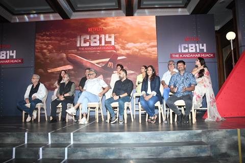 Dia Mirza, Naseeruddin Shah, Manoj Pahwa, Pankaj Kapur, Anubhav Sinha, Kumud Mishra, Vijay Varma and Patralekhaa snapped at the press conference of IC 814: The Kandahar Hijack