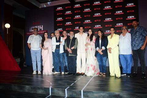 Dia Mirza, Naseeruddin Shah, Manoj Pahwa, Pankaj Kapur, Anubhav Sinha, Pooja Gor, Kumud Mishra, Vijay Varma and Patralekhaa snapped at the press conference of IC 814: The Kandahar Hijack