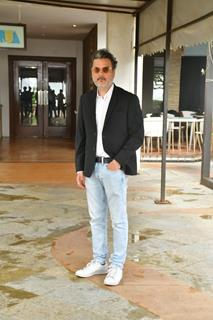 Atul Sabharwal snapped promoting their upcoming movie ‘Berlin’