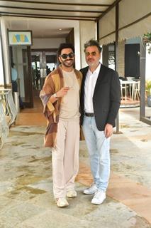 Atul Sabharwal and Aparshakti Khurana snapped promoting their upcoming movie ‘Berlin’