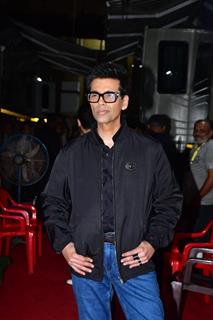 Karan Johar snapped promoting their upcoming film 'Jigra'