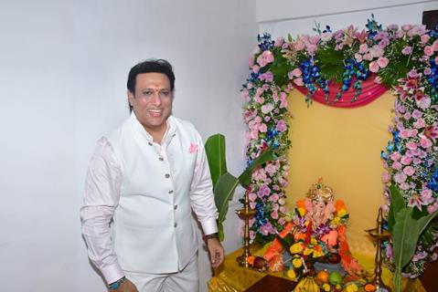 Govinda celebrates Ganesh Chaturthi at his home