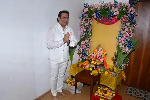 Govinda celebrates Ganesh Chaturthi at his home