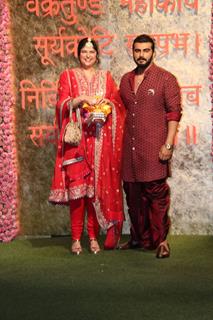 Arjun Kapoor and Anshula Kapoor snapped at Antilia for Ganesh Chaturthi