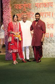 Boney Kapoor, Arjun Kapoor and Anshula Kapoor snapped at Antilia for Ganesh Chaturthi