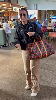 Tania Shroff snapped at the airport