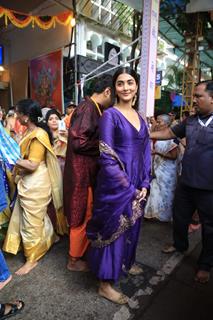 Pooja Hedge snapped at GSB Ganapati For darshan