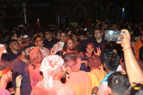 Anant Ambani and Radhika Merchant snapped at their Bappa Visarjan