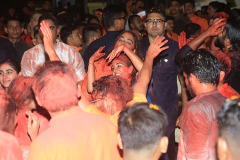 Anant Ambani and Radhika Merchant snapped at their Bappa Visarjan