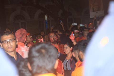 Anant Ambani and Radhika Merchant snapped at their Bappa Visarjan