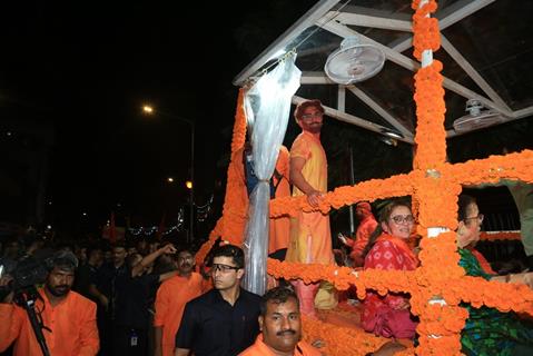 Orry snapped at Ambani's Bappa Visarjan